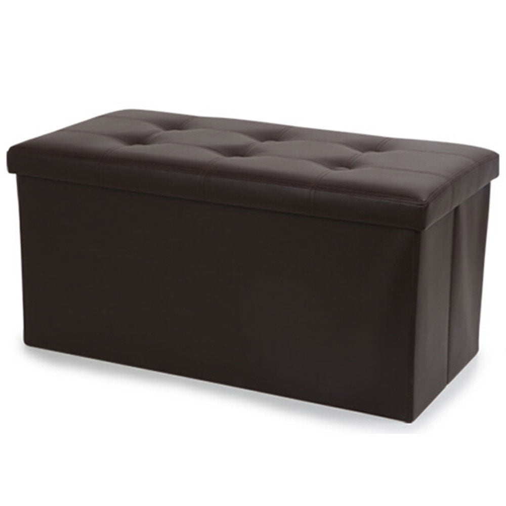 Faux Leather Ottoman Pouffe Large Storage Box Foot Stools 1 2 Seater Bench Seat Faux Leather Ottoman Pouffe Large Storage Box Foot Stools 1 2 Seater Bench Seat