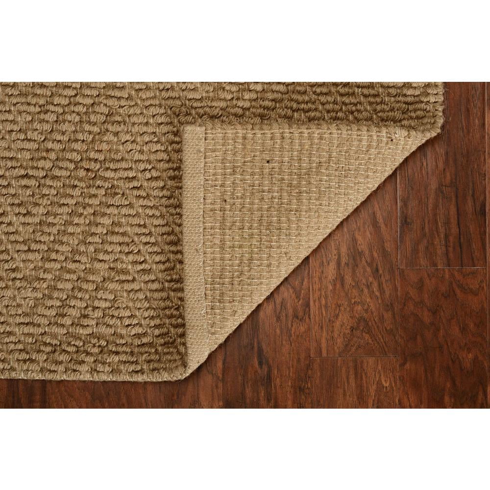 8' Natural Beige Hand Woven Herringbone Jute Indoor Runner Rug