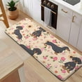 thumbnail image 5 of Dachshund and Flower Kitchen Rug Mat,Kitchen Runner Rugs Non Skid Washable,Decorative Kitchen Floor Mats for Kitchen,Sink,Laundry,17"x47.2", 5 of 7