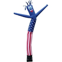American Flag USA 20 Foot Tall Inflatable Tube Man Air Powered Waving Puppet for Outdoors, Replacement Dancer Only
