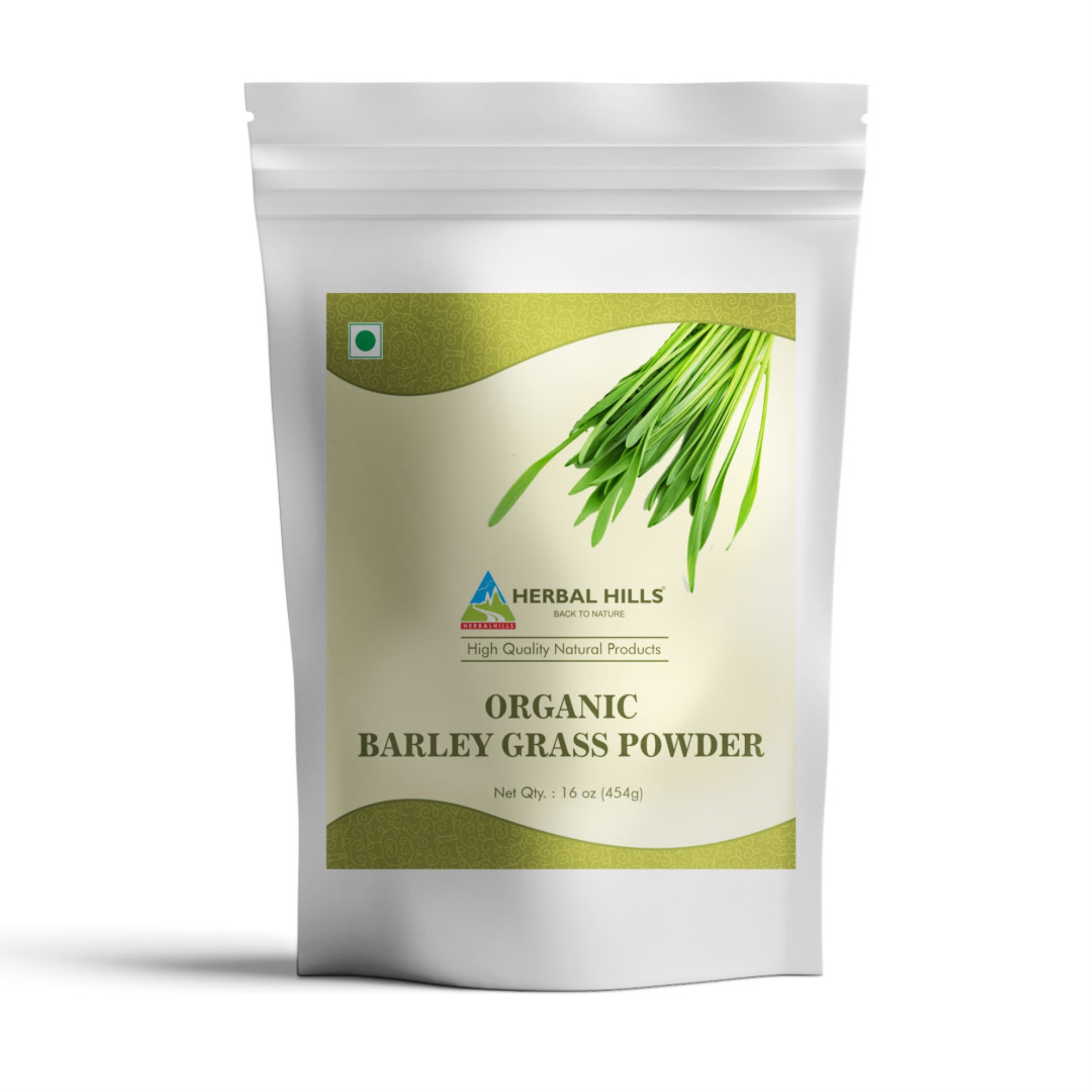 Herbal Hills Organic barley grass powder/ hordeum vulgare 16 ounce