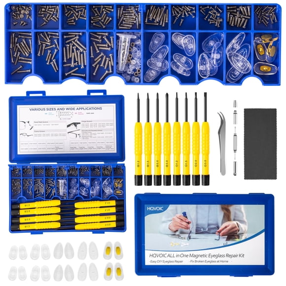 Kit de reparación de gafas HQVOIC con destornilladores magnéticos