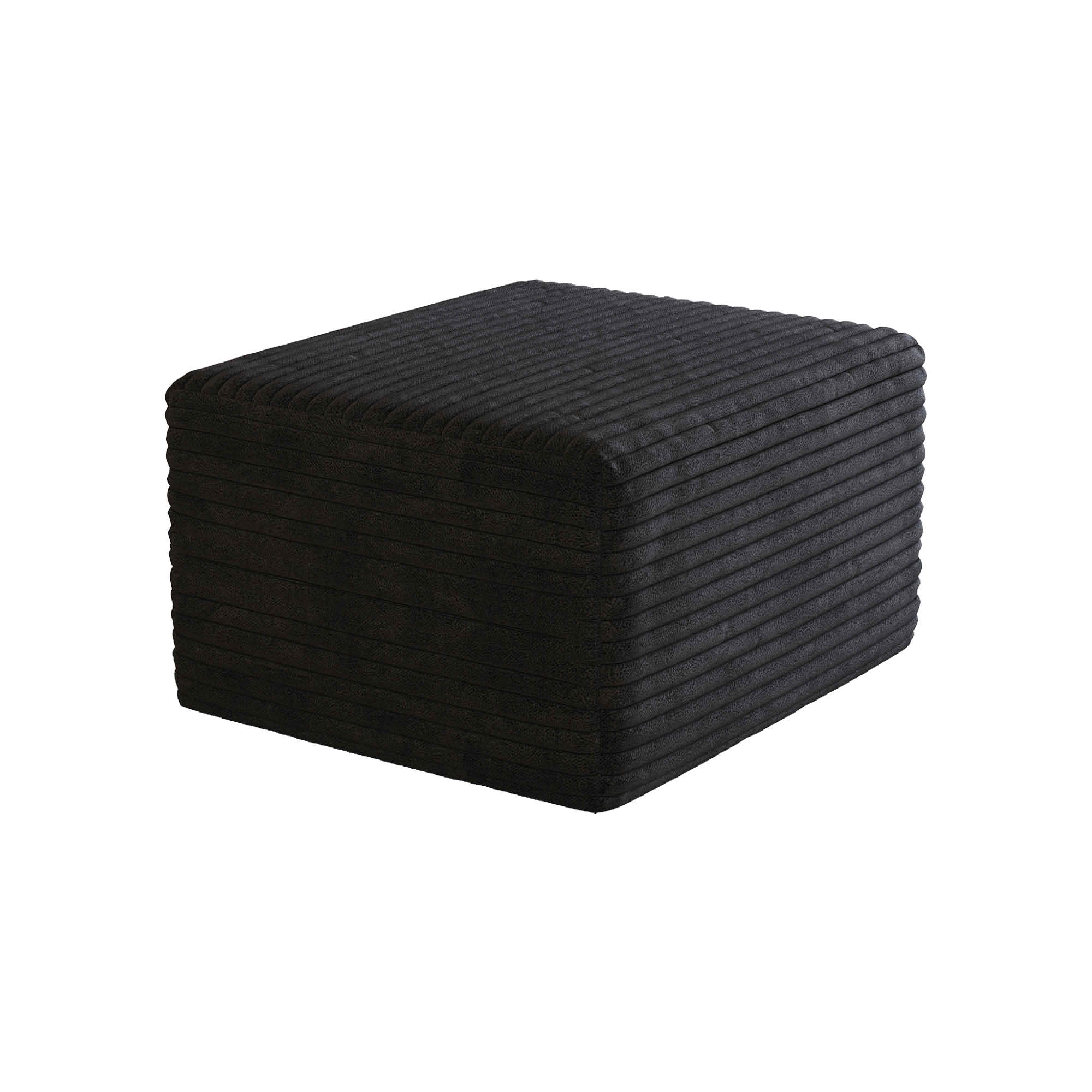 MAYEERTY Modular Sofa Ottoman, No‑Assembly Required Plush Corduroy Sponge Footrest Stool for Cloud Sectional Sofa, Living Room Bedroom Apartment
