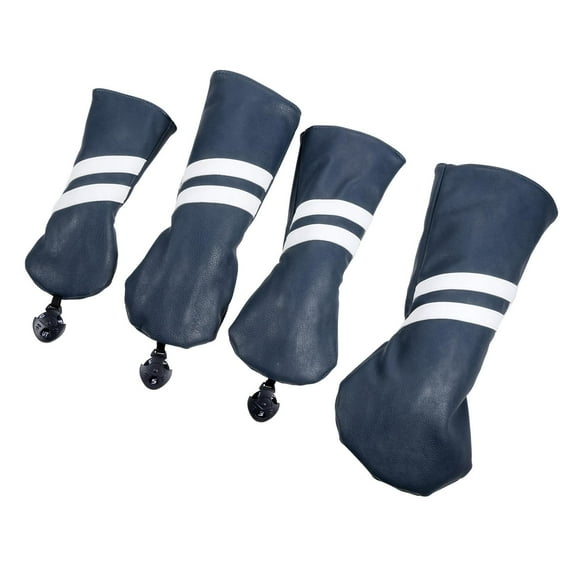 Golf Club Head Cover Hybrid Head Cover with Tags Driver Woods Headcovers Accs PU Blue