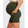 thumbnail image 5 of CRZ YOGA Womens Butterluxe Maternity Yoga Biker Shorts with Pockets 5 Inches, 5 of 5