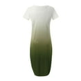 thumbnail image 4 of Baikeli Robes pour Femmes en Solde Robes Maxi pour Femmes Été Décontracté Col Rond Manches Courtes Fente Vacances Plage Longue Robe 2024 Robes, 4 of 6