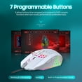 thumbnail image 3 of Graflsoa X801 Souris de Jeu Filaire RVB avec 7 Boutons Programmables, 6 Niveaux de DPI Réglables, 7 Modes d'Éclairage et Fonction de Retour Rapide sur Bureau en Noir, 3 of 6