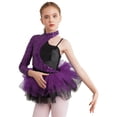 thumbnail image 4 of IEFIEL Girls Sequins Ballet Dance Tulle Dress Gymnastics Figure Skating Dancewear Jazz Dance Leotard Dress Purple 14, 4 of 7