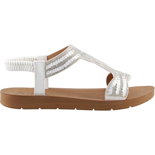 Sandalia Mujer ARIA BY EH! Casual Piso plateado 25
