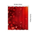 thumbnail image 2 of Valentine's Day Shower Curtain with Hooks - Waterproof Curtain with Heart-Shaped Rose Print, Romantic Bathroom Decor Washable Shower Liner, 2 of 6