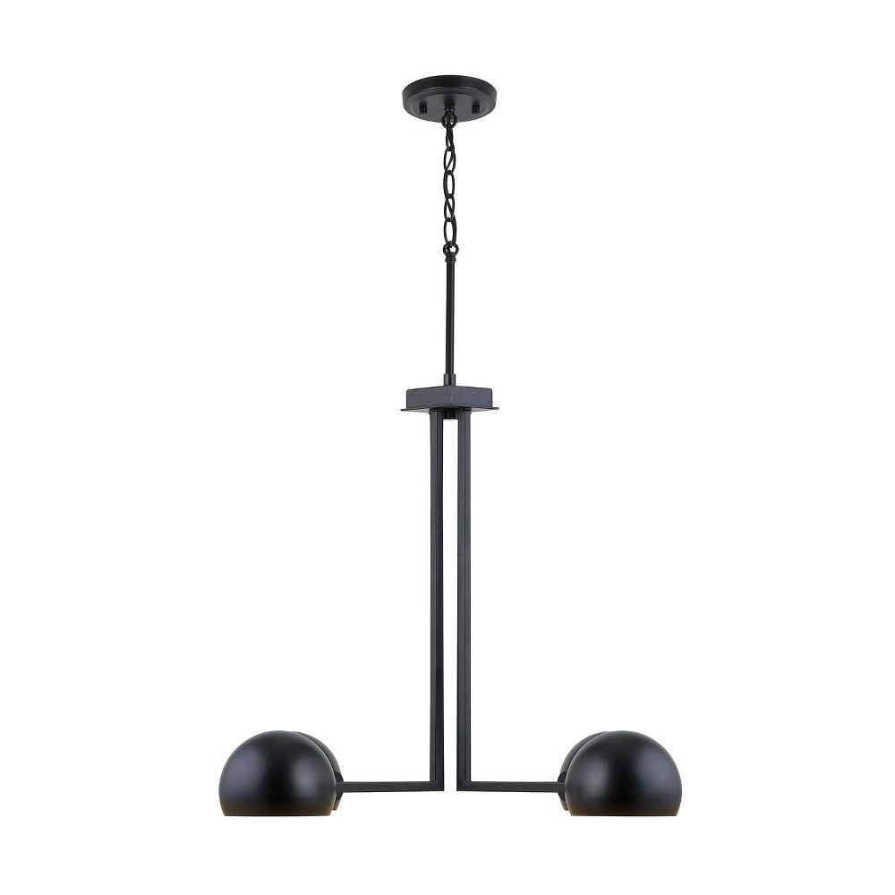 Chandelier 4 Light Matte Black Metal     -Traditional Installation Capital Lighting 433141Mb