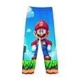 thumbnail image 3 of Lsque Mario Print Men's Pajama Pants, Lounge Pant - Comfortable Home Wear,Elastic Waistband, Stylish Design-Small, 3 of 9