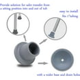 thumbnail image 4 of Replacement Feet for Shower Chair Bath Seat, Shower stools and Transfer Bench, Non-Skid Shower Bench and Tub Transfer Benches Rubber Suction Cup Feet, Metal Insert Reinforced (1-1/8" I.D, Grey), 4 of 7