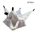 thumbnail image 2 of Greeniant Hamaca para ratas Cama colgante Colores surtidos Fleeced Práctico para la instalación Suministros para mascotas para hámster Ardilla Love Pink Type2 NO2 Greeniant PT003582-15, 2 of 6