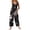 Black, variant on Christmas Womens Jumpsuit Christmas Printed Adjustable Tie Shoulder Straps Wide Leg Jumpsuits Sleeveless Trousers Loose Relaxed Fit Fall Daily Bottoms with Pockets Dark Blue 4XL