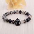 thumbnail image 2 of RSAMD Natural Gemstone Beads Buddha Head Beaded Men Womens Lava Bead Handmade Bracelet-618-A3, 2 of 3