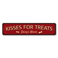 thumbnail image 2 of Kisses For Treats Novelty Sign, Metal Wall Decor - 4x18 inches, 2 of 4