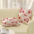 thumbnail image 6 of Oillow Valentine'S Decor Pillow Covers 18X18 Red Love Heart Throw Pillow Covers Wedding Valentine'S Day Mother'S Day Anniversary Pillowcase Linen Cushion Case Decoration for Sofa Couch B, 6 of 6