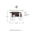 thumbnail image 2 of Capital Lighting 128521-449 Greyson 2 Light 15" Wide Bathroom Vanity Light - Brass, 2 of 7