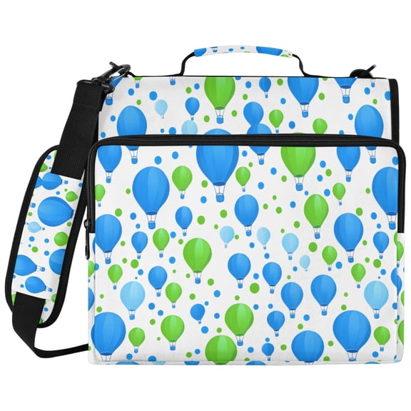 ALAZA Zipper Binder Balloons Pattern 2 inch 3 Ring 500 Sheet Capacity Trapper Keeper File Folder Organizer Bag