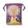 thumbnail image 2 of Velvet Jewelry Drawstring Pouches Rectangle Gift Bags for Tartot Cards Storage Tree of Life Pattern 18x14cm, 2 of 4