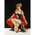 thumbnail image 2 of Driben, Peter 25x32 Gold Ornate Wood Framed with Double Matting Museum Art Print Titled - Mid-Century Pin-Ups - Magazine Cover - Little Red Cape, 2 of 4