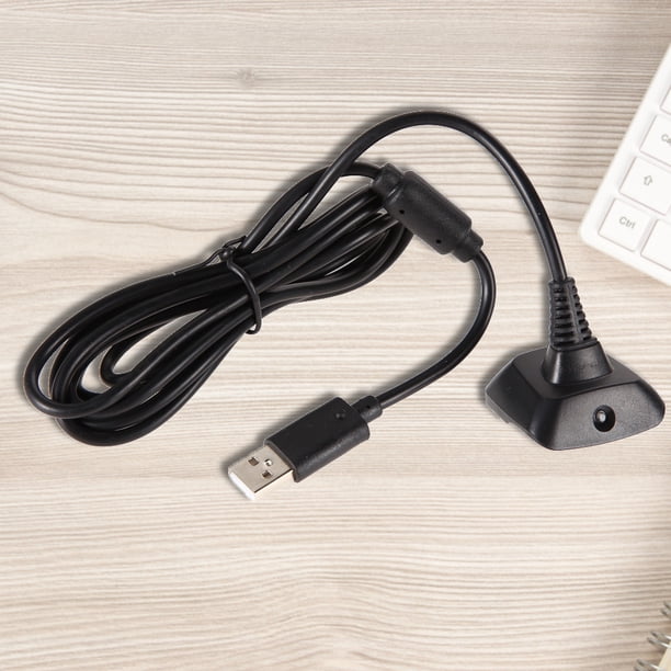 Cable USB para controlador XBOX 360 Nuevo adaptador de carga PlayCharger FE Negro