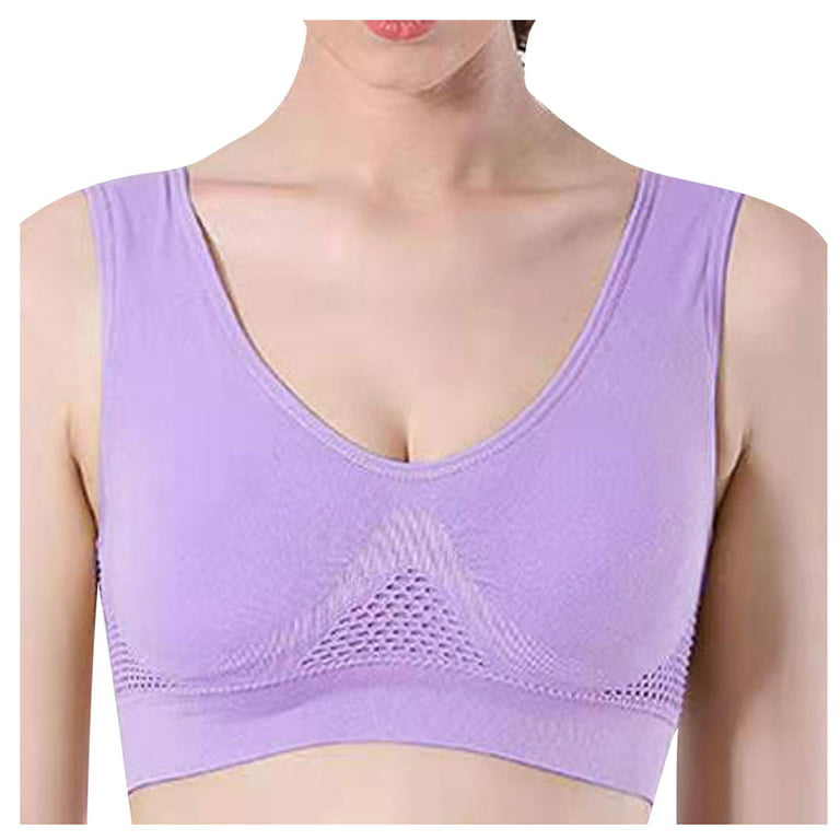 JGTDBPO Sports Bras for Women Without Wire Free Support Yoga Running Vest  Underwears Comfy Soft Everyday Sleep Activewear Bras Yoga Comfort Seamless
