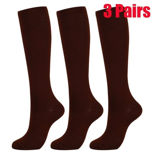 MesaSe 5 Pairs Women Graduated Compression Knee High Socks 15-20 mmHg