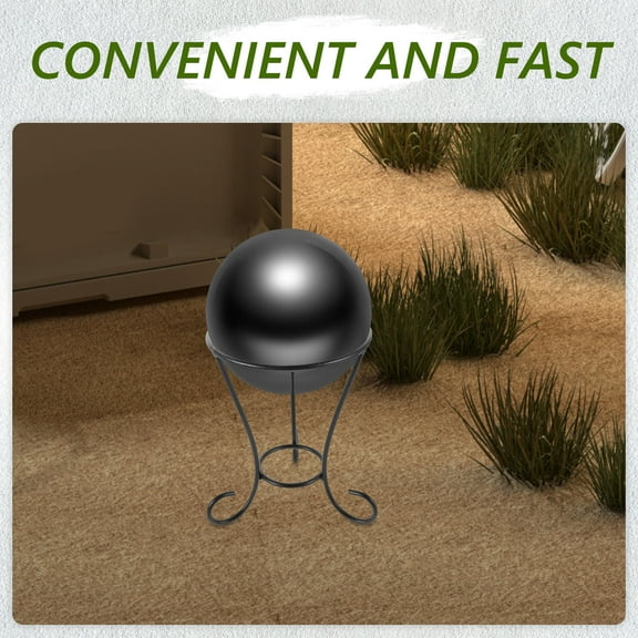 RENACLIPY Metal Sphere Display Stands Gazing Ball Holder Black 1Pack