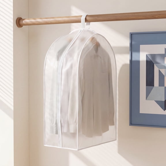 Garment Bags for Hanging Clothes, Transparent Suit Bag, Clothing Storage Cover for Dresses, Gowns, Coats and Closet Organization