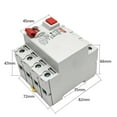 thumbnail image 2 of 4P 32A 10/30/100/300mA Type A RCCB RCD ELCB Electromagnetic Residual Current Circuit Breaker Differential Breaker Safety Switch, 2 of 6
