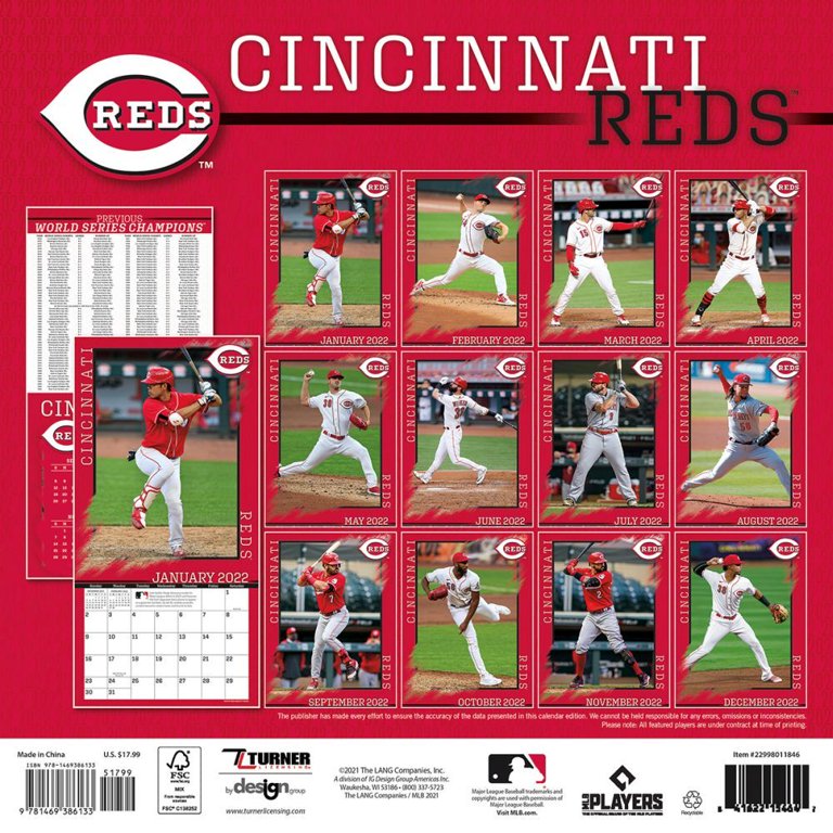 Reds 2022 Schedule Cincinnati Reds 2022 12X12 Team Wall Calendar (Other) - Walmart.com