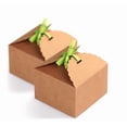 thumbnail image 4 of 12 piezas de cajas de papel Kraft boda caja cuadrada para artesanía DIY, 4 of 6