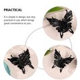 thumbnail image 3 of OULII 3Pcs Hair Barrettes for Girls Black Plastic Simple Design for Family Events, 3 of 7