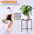 thumbnail image 4 of KABB 8" x 8" x 14" Black Metal Plant Stand ( 2 Count), 4 of 7