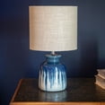 thumbnail image 3 of Better Homes & Gardens Ceramic Table Lamp, Ombre Blue Drip Glaze Finish, 3 of 8