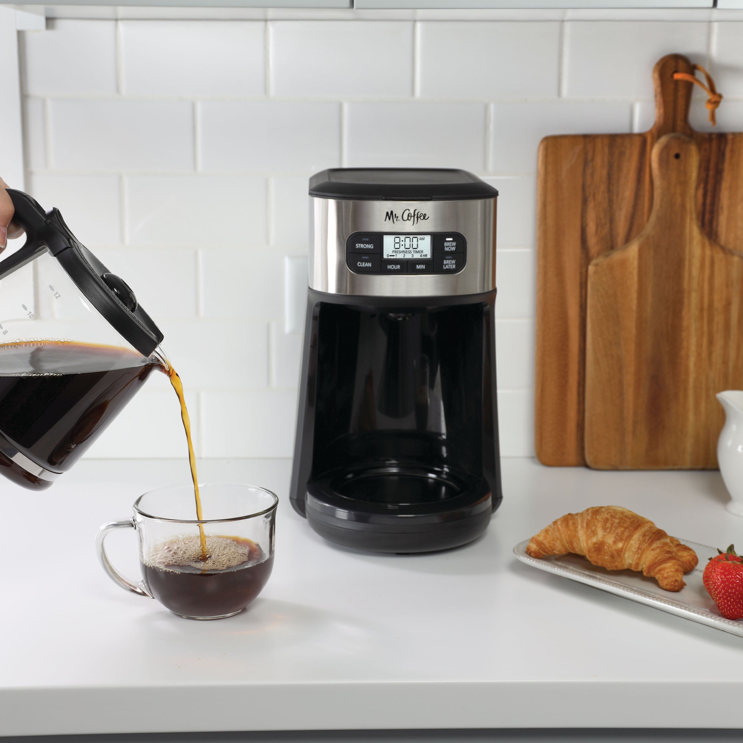 Mr. Coffee 12-Cup Programmable Coffee Maker with Automatic Cleaning Cycle