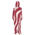 thumbnail image 3 of Red Zebra Pattern One Piece Pajamas Soft Jumpsuit Cozy Sleep and Play Romper Zipper and Pockets 12-13Y, 3 of 8
