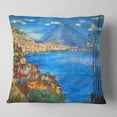 thumbnail image 2 of Designart Saturday Night Sea - Landscape Painting Throw Pillow - 16x16, 2 of 5
