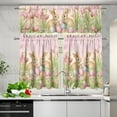 thumbnail image 2 of Bunny Eggs 3 Piece Set Kitchen Curtains Valance and Tiers Set Tier Curtains 36 Inch Length Rod Pocket Blackout Curtains for Bedroom Window Treatments Drapes for Easter Windows Decor, 2 of 5