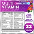 thumbnail image 2 of Liquid Multivitamin - Sugar Free Daily Multi Vitamin for Women, Men & Kids, Vitamins A, C, D, B-12, Biotin & Zinc - Supports Faster Hair Growth & Skin Wrinkles, Vegan, Non-GMO, Berry Flavor, 15 Fl Oz, 2 of 9