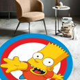thumbnail image 1 of LaModaHome Rounded Rug Simpsons Area RugNon-Slip Rug Washable Mat Child Stain Resistant Living Room Kitchen Carpet 3.3X3.3ft(100X100cm), 1 of 5