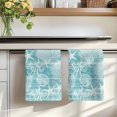 thumbnail image 7 of Turquoise Coastal Kitchen Towels Set of 4, Nautical Coral Starfish Shell Octopus Sea Absorbent Dish Towels for Kitchen, Microfiber Hand Towel, Quick Drying Tea Towel for Cleaning Dishcloths, 7 of 7