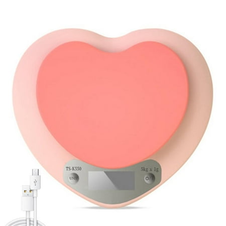 

Lacyie Digital Food Scale Precise Kitchen Scale Pink Heart-shaped Food Weight Scale with HD Backlight Display for Baking Cooking Weight Loss(g/lb/oz) astonishing
