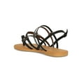 thumbnail image 3 of Women Strappy Thong Open Toe Flat Sandal 18866, 3 of 6