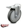 thumbnail image 2 of 6 Inch Thermoplastic Rubber Wheel Bolt Hole Caster with Total Lock Brake SCC, 2 of 2