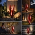 thumbnail image 6 of Solar Lights Outdoor Waterproof, 1.8ft Metal Artificial Agave Plant Solar Garden Lights, for Pathway Walkway Yard Lawn Decorative Landscape Lighting, Warm White (Red), 6 of 8