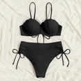 thumbnail image 4 of Cheers US Women'2 Piece Halter Push up Bikini Set Tie Side Swimsuit Bathing Suit Beachwear, 4 of 7