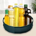 thumbnail image 3 of kurtrusly 1/2/3/5 Anti-Skid Turntable Spice Rack Bathroom Storage Tray Organizer Container Green L 1 Pc, 3 of 6